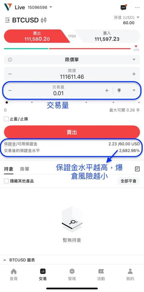比特幣合約怎麼玩-設定交易量