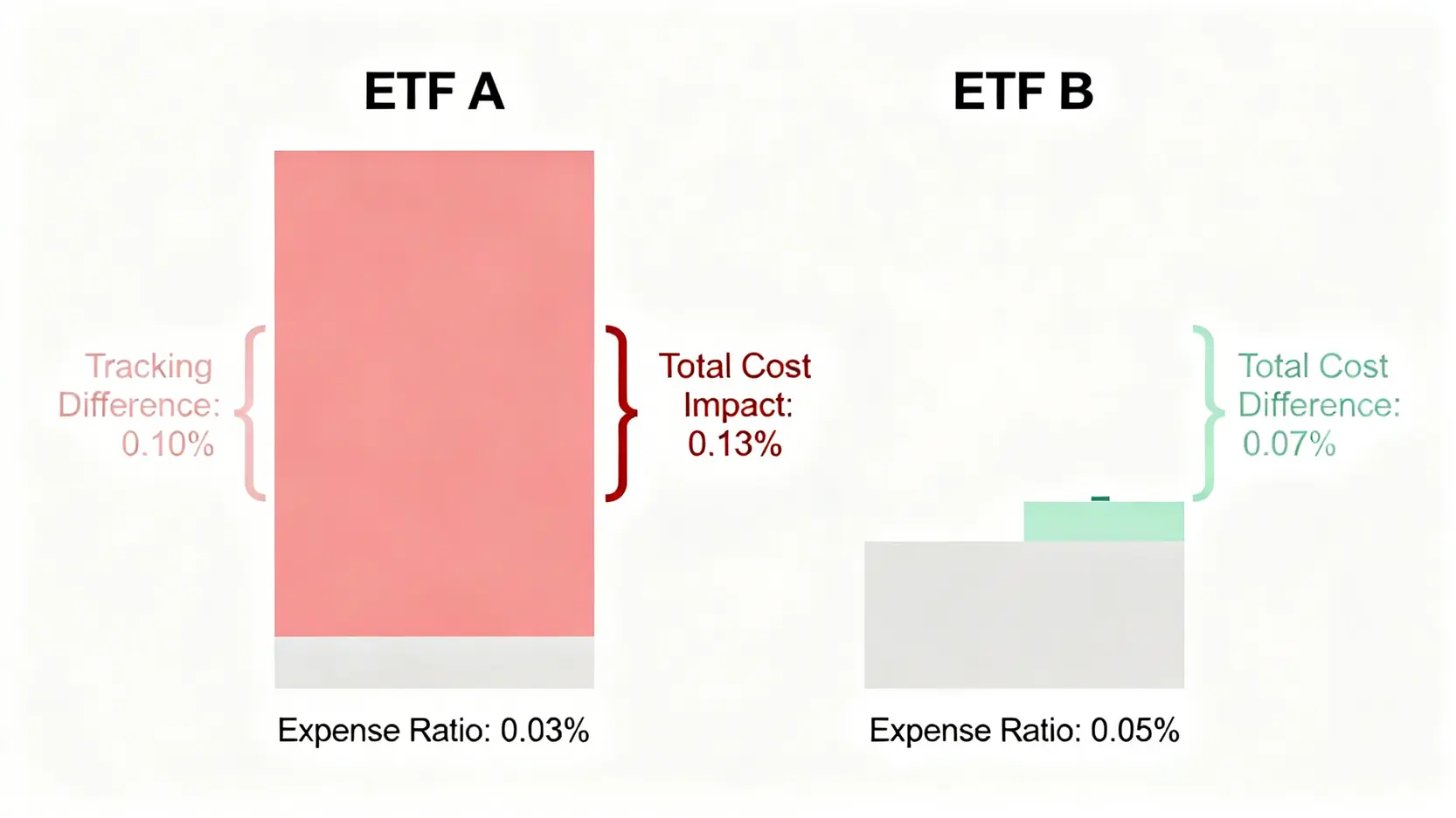 兩檔ETF的總成本對比圖,顯示ETF