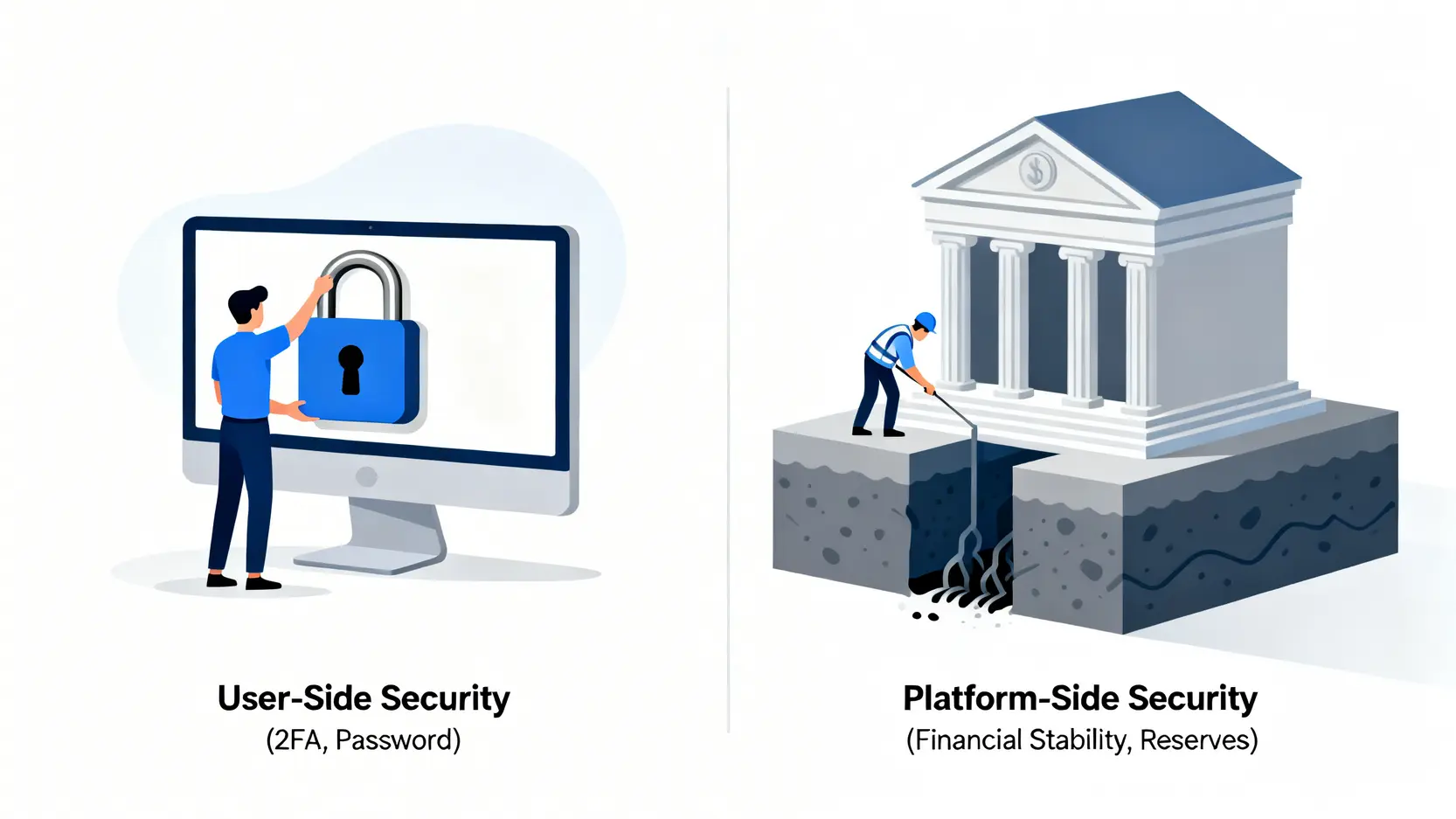 用戶技術安全與平台金融安全的對比圖