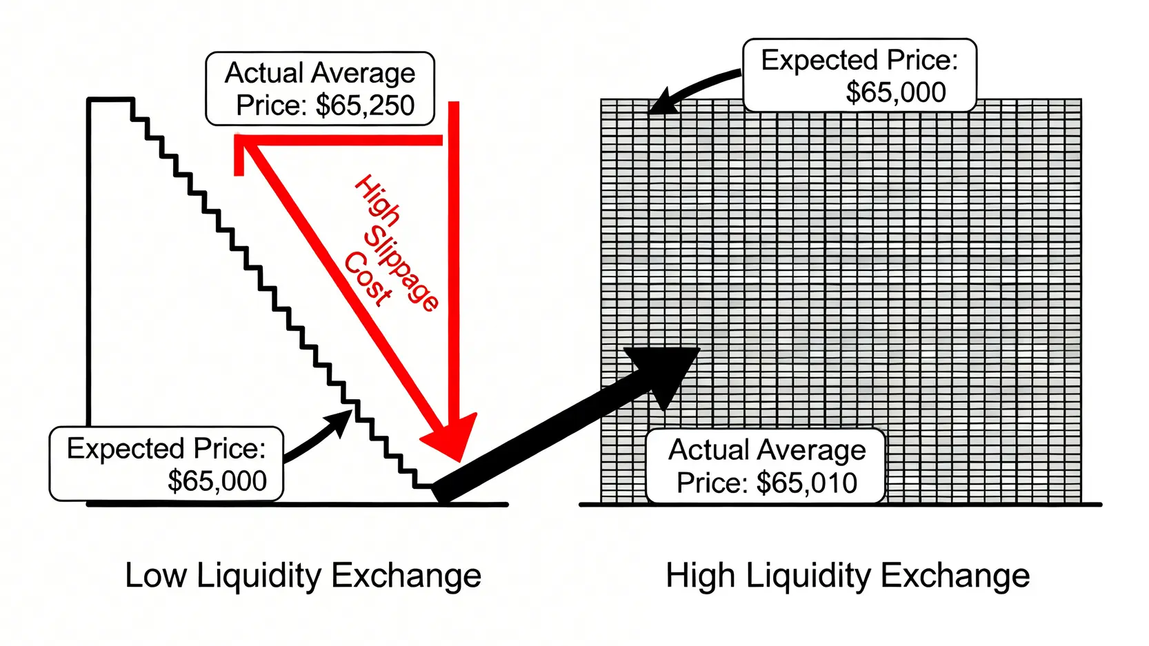 交易所流動性深度與交易滑點成本對比圖