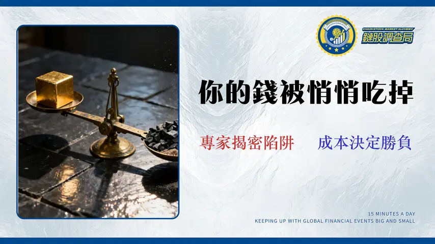 ETF內扣費用全解析:別只看管理費!學會「總持有成本」計算,找出真正低成本的ETF (2026 最新)